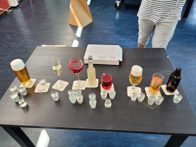 Veranschaulichung zum Vergleich der Alkoholmengen
