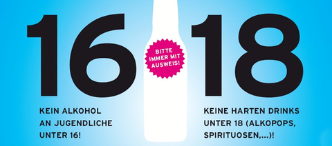 Alters-Kontrollbänder & Jugendschutz Hinweisplakate für Vorarlberg